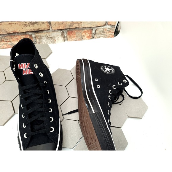 Rare Miami Heat‎ Converse Chuck Taylor Hi Ctas Sneakers Men Sz 12 NBA Black Red main image 13